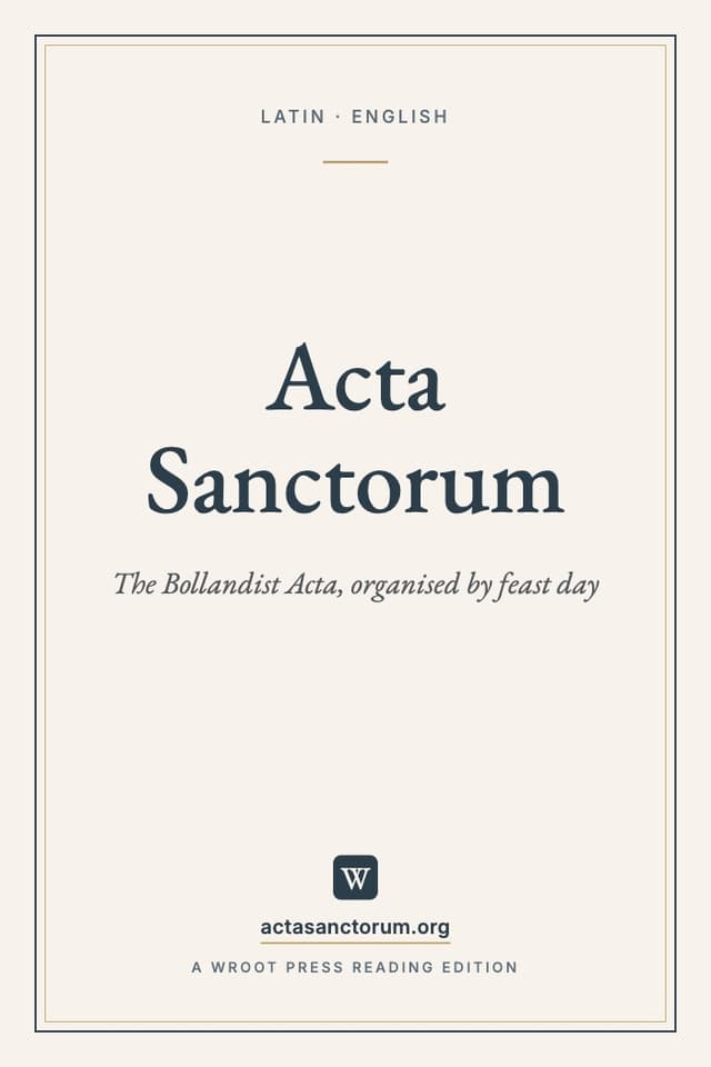 Cover of Acta Sanctorum