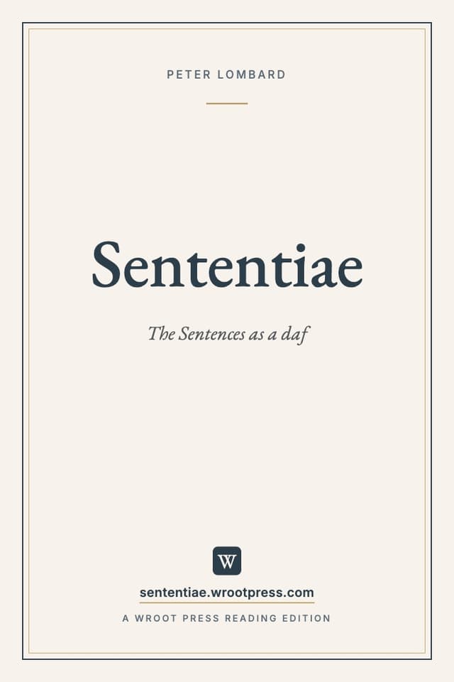Cover of Sententiae